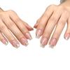 24-Piece Fashion Nude Cat Eye French Medium-length Rectangle Nail Tips