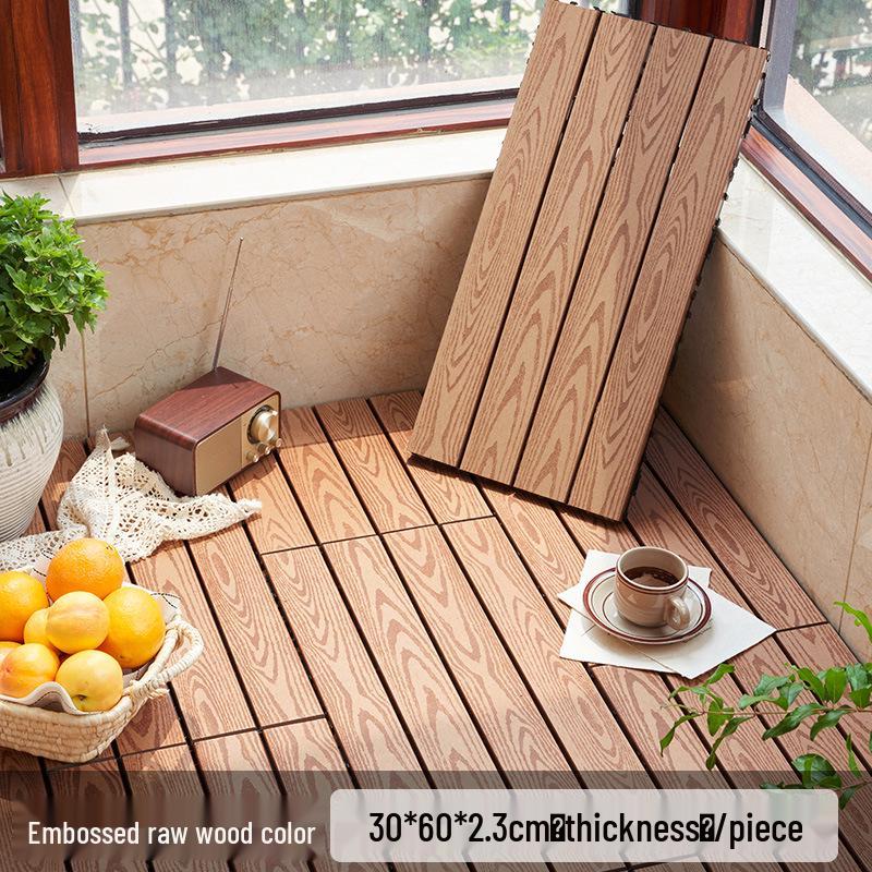 Wasserdichte, wartungsfreie WPC-Terrassendielen für Terrassen, Gärten und Balkone - Selbstverlegend und korrosionsbeständig