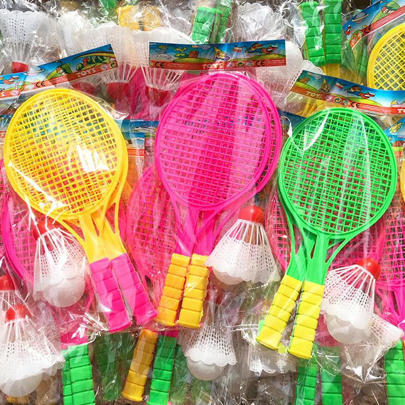 1pair Mini Badminton Racket Tennis Racket Plastic School Teaching Incentive Supplies Portable Sports Racket for Exercise TMZ