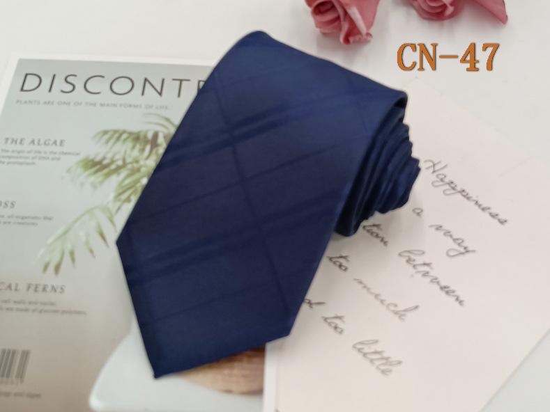 Herren Formell 8cm Schwarz Gestreifte Krawatte, Polyester-Seide, Jacquard Garngefärbt, Handgestrickt.