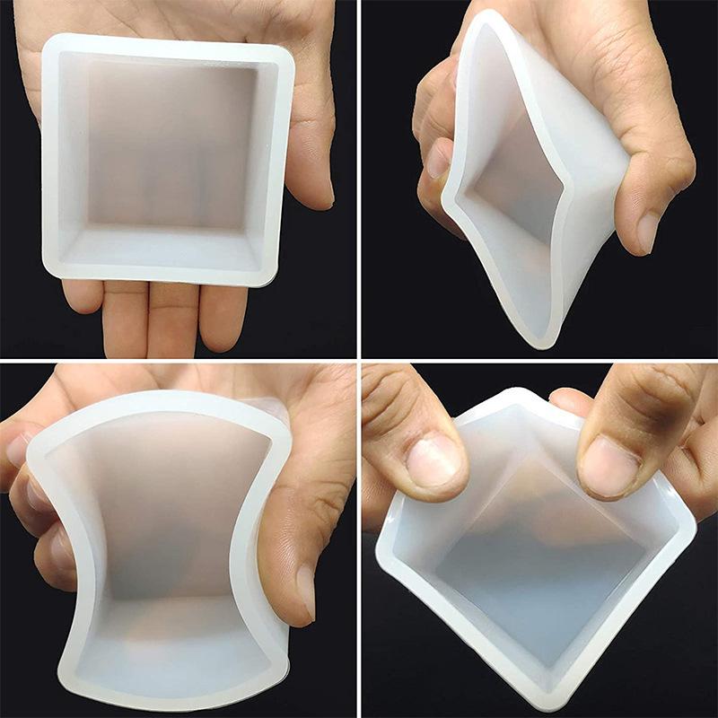 DIY Resin Silicone Mould Square Crystal Ornament Mould Cube Chocolate Cake Homemade Tools