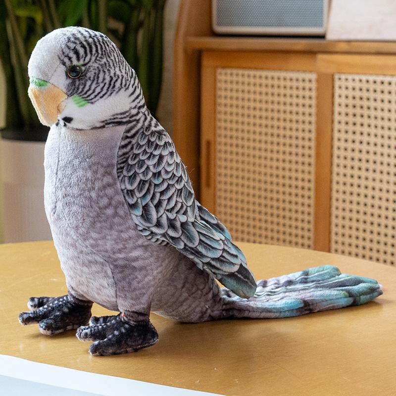 23cm Simulation Plush Toy Parrot Bird Stuffed Animal Doll Cute Children's Birthday Christmas Party Gift Animal Plushie