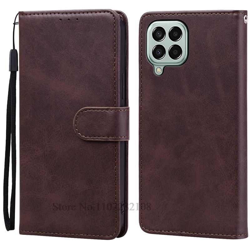 

M33 Case For Samsung Galaxy M33 5G Case Flip Leather Wallet Cover For Samsung M33 Case M 33 SM-M336B SM-M336BU SM-M336K Cover For Samsung M33 5G кофейный