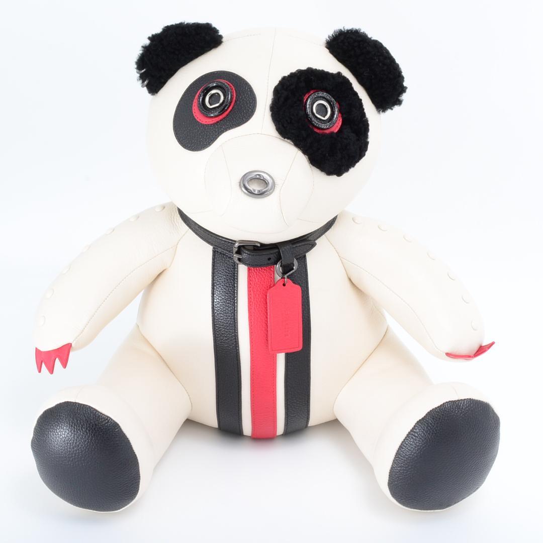 

[USED] COACH Rocky Teddy Bear Leather Plush Toy
