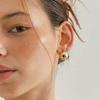 Punk Metal Big Ball Round Stud Earrings for Women Girls New Simple Fashion Semicircle Geometric Earrings Jewelry Gifts