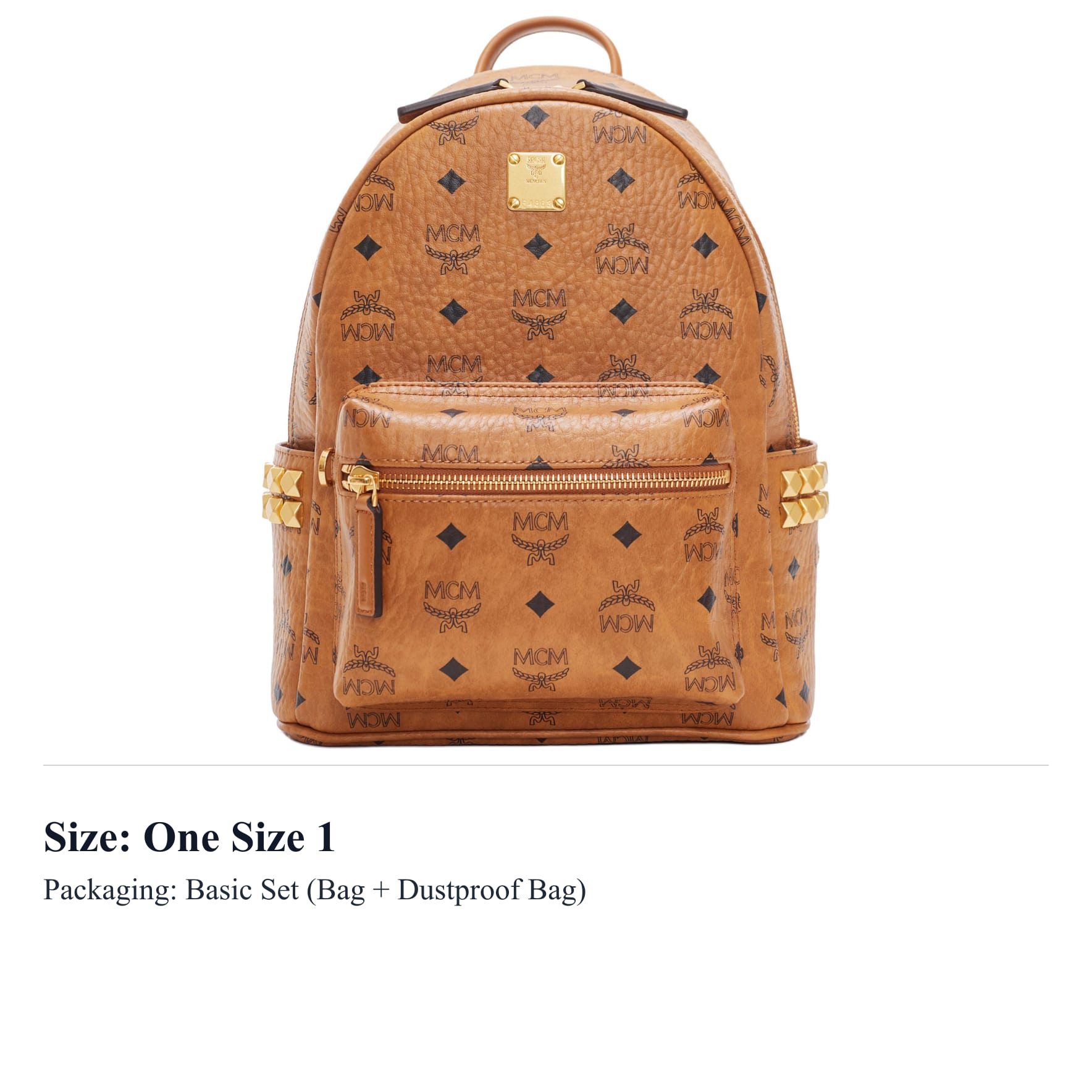 MCM Stark Artificial Leather Backpack Small