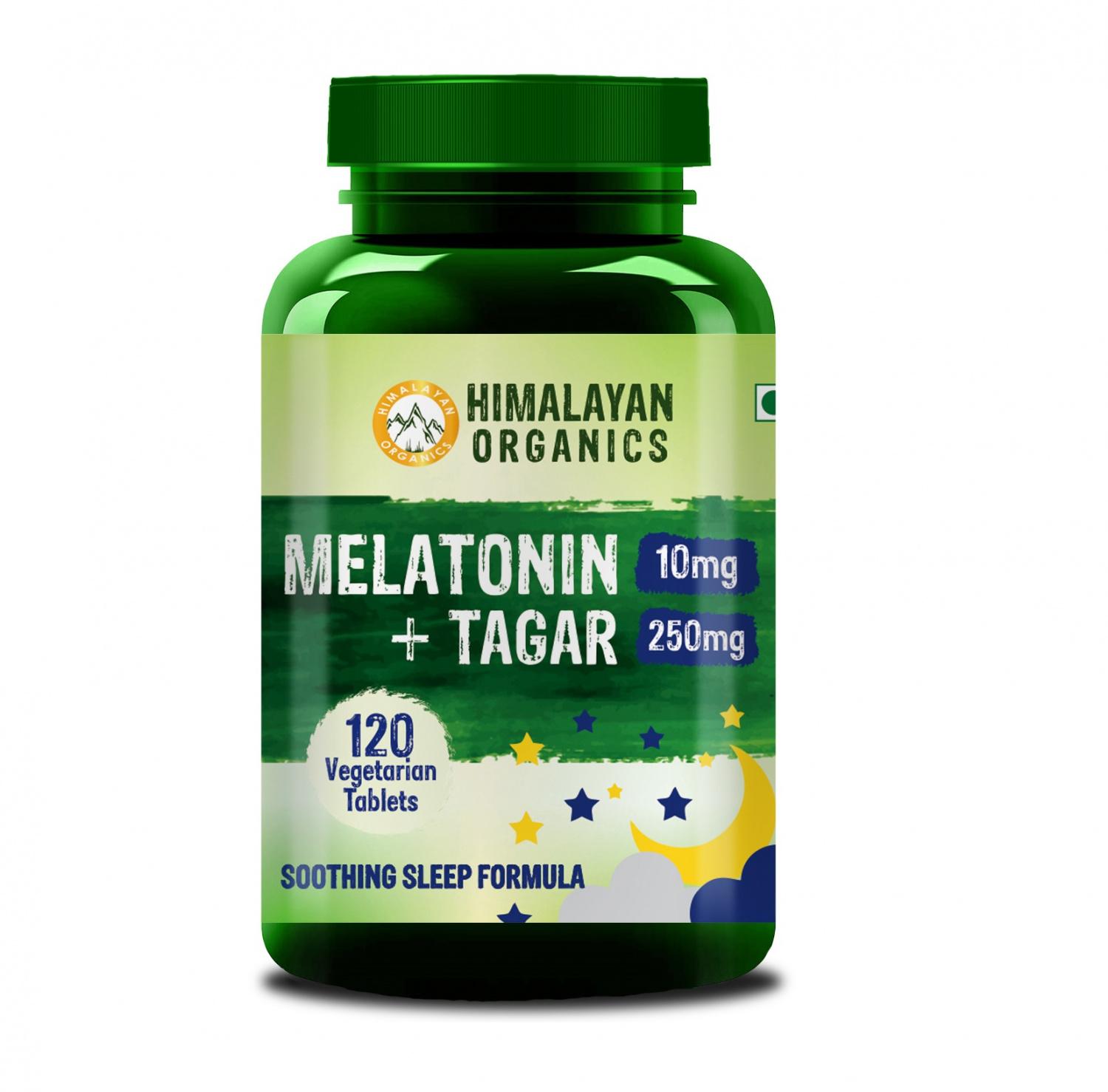 

Мелатонін + Тагар (120 таб), Melatonin + Tagar, Himalayan Organics