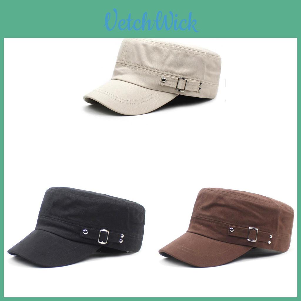 Casual Mens Cotton Flat Cap With Adjustable Fit For Sun Protection And Wind Resistance