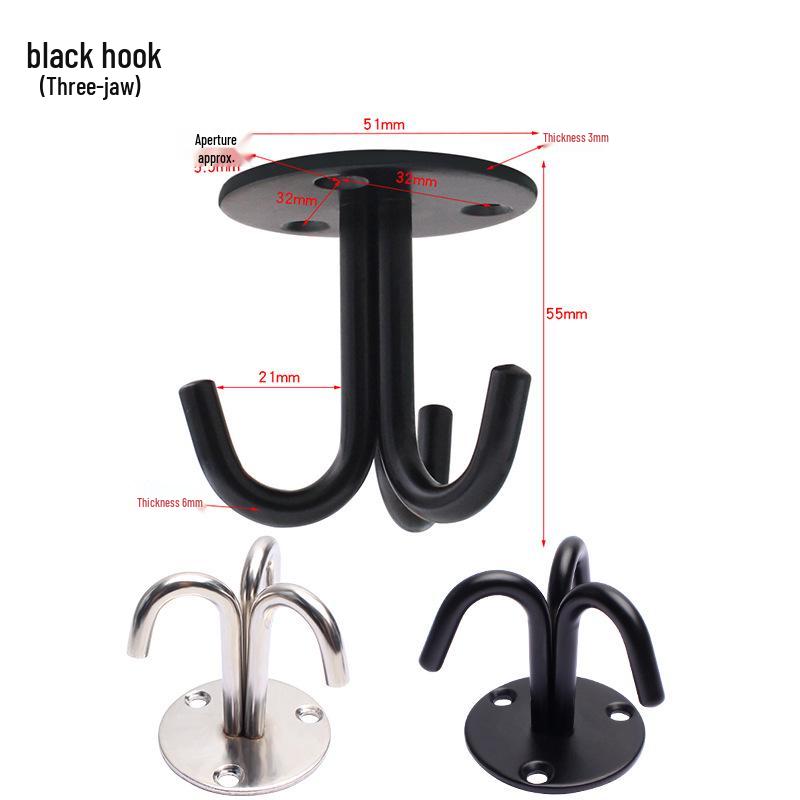 Black Stainless Steel Ceiling Mount Rotating Hook for Projector Screens