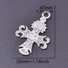 15pcs Crosses Charms Pendant Alloy Cross Metal Antique Silver Color Pendants Making DIY Handmade Jewelry Components Accessories