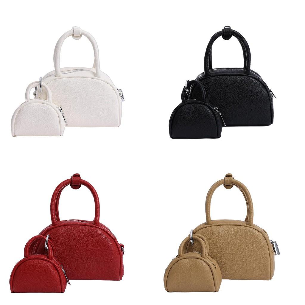 Solid Pu Color Shell Bag Women Small Classic Minimalist Crossbody Use Daily