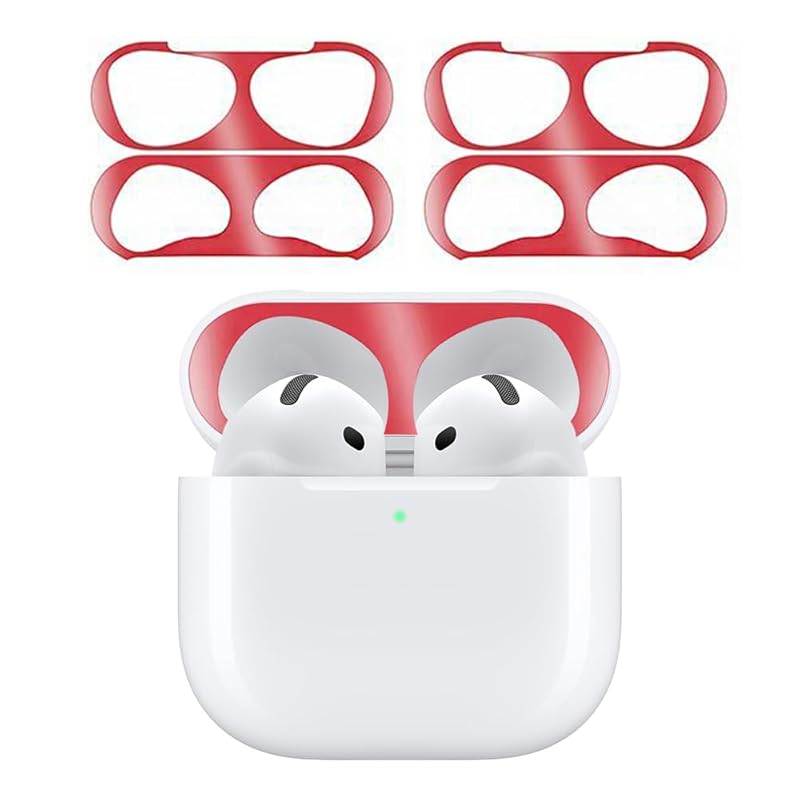 

[2024 Enhanced version] ELYBYYLE for AirPods 4 dust guard air pods for 4 guard cover Failure prevention adsorption dust rubbish metal Intrusion