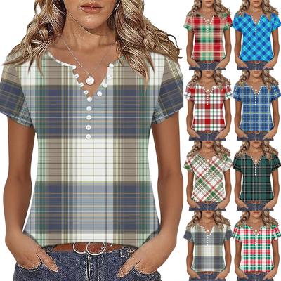 Long Sleeve Shirts for Women Womens Long Sleeve Tops Long Sleeve Tops for Women Womens Long Sleeve T Shirts Plaid Button Design Casual Style