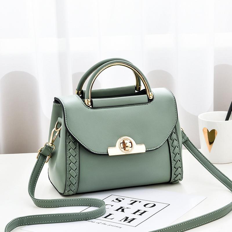 [Send Women's Bags On Behalf of Others] Woven Handbags, New Fashionable Lock Small Square Bags, Single Shoulder Messenger Bags On Behalf of Others