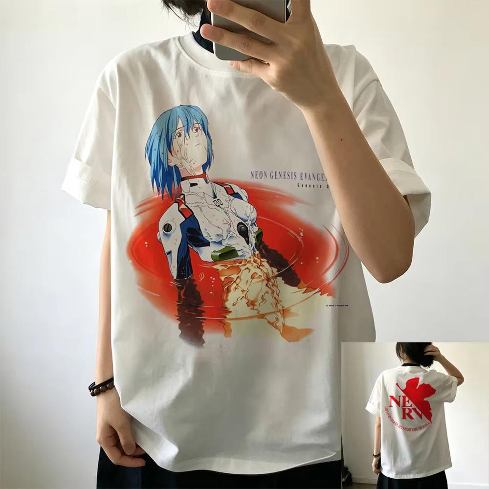 Neon Genesis Evangelion Ayanami Rei Asuka Classic T Shirt Men Women Vintage Top Print Crew Neck Casual T Shirt Short Sleeve Casual Clothing