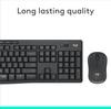 Logitech MK295 Enterprise Light Sound Keyboard and Mouse Set Wireless Bluetooth Office Set Full Size with Wireless 2.4G Receiver