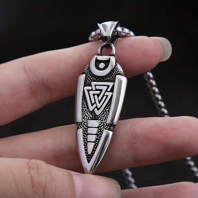 Vintage Wikinger Runen Anhänger Halskette Herren Speer Halskette Mode Talisman Schmuck Geschenk