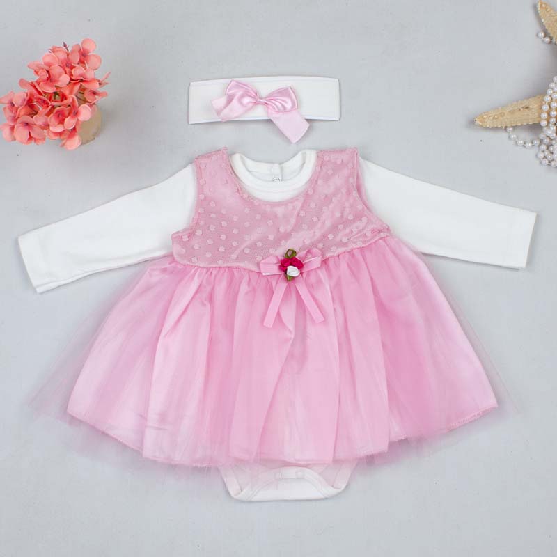 

Розовое платье для девочки Mevlüt Suit