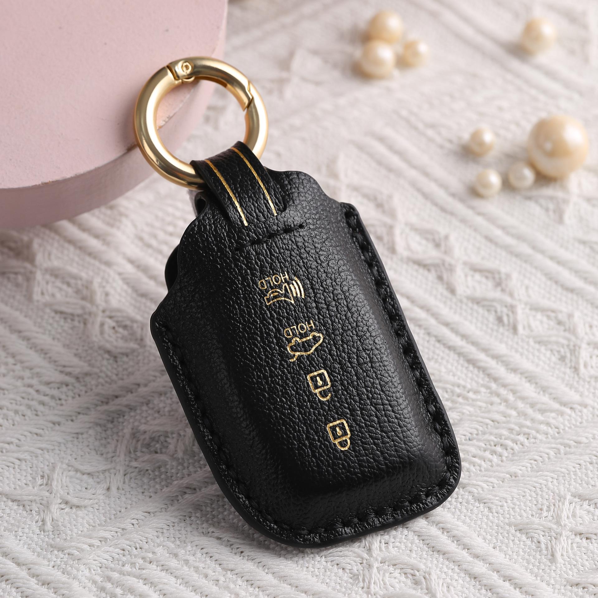 

Индивидуализированная сумка для ключей подходит для комплекта ключей Beijing Hyundai ix35, Langdong Sonata Kia k2, кожаный чехол ручной работы с пряжкой. чёрный