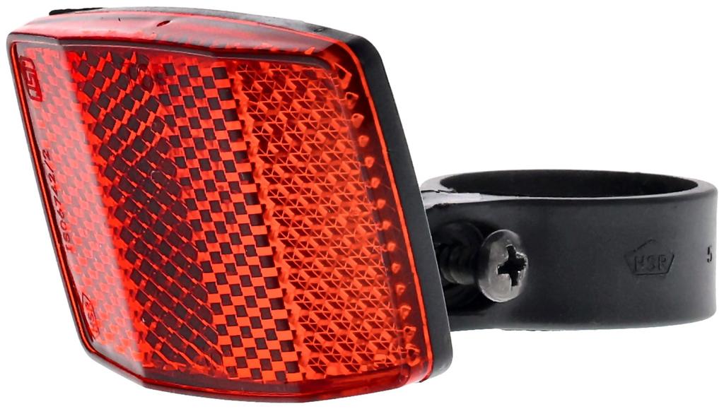 Red Bicycle Reflector for Children's Saddle with Black Mount 25.4 Mm