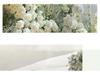 Weiße Blumendekoration für Hochzeiten Künstliche Straußornamente und Bogen-Requisiten