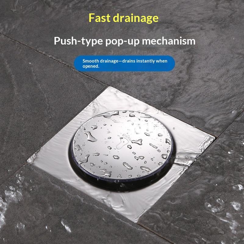 Stainless Steel Up Floor Drain Odor Proof Anti Clogging Design For Bathroom Shower Laundry Room