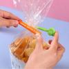 Quick-Seal Reusable Orange Bread Bag Clips for Pantry Fridge Food Freshness Preservation