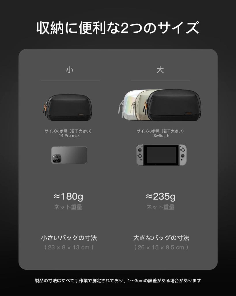 Inateck Gadget Super Large Capacity with Opening Design for Versatile Case with Perfect for Business Black Pouch, 180° Design, Multi-Pocket Travel,