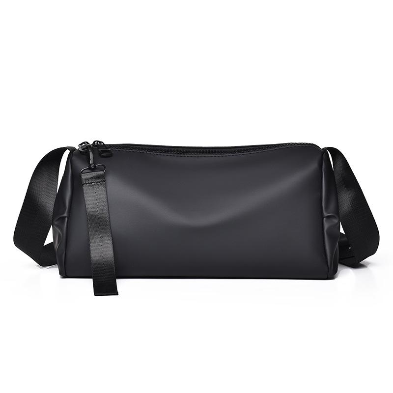 Trendy Korean-Style Retro Cylinder Crossbody Bag - Water-Resistant, Unisex Casual Shoulder Bag