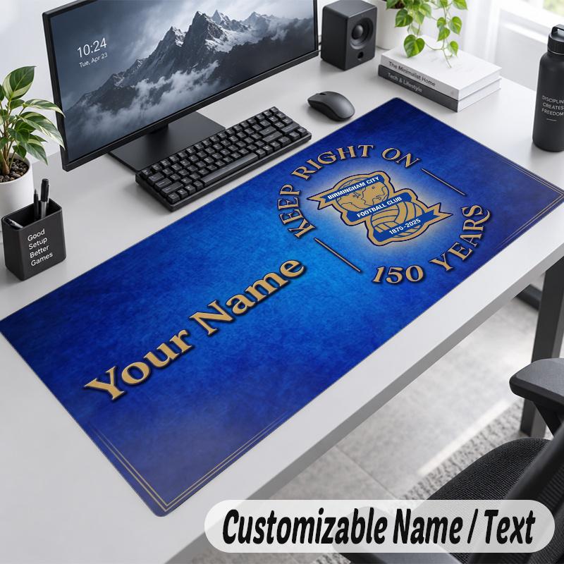 Birmingham City Personalized Large Mouse Pad Custom Name Text Extended Desk Mat Gaming Mousepad