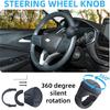 KRT New Generation Silicone Steering Wheel Knob, Anti-Slip Boat Steering Wheel Knob, Universal For Cars, Trucks, Boat, Tractors(Black) KRT-SWK1B