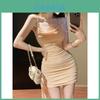 Casual Cotton Tieback Dress With Butterfly Knot For Summer Street Style