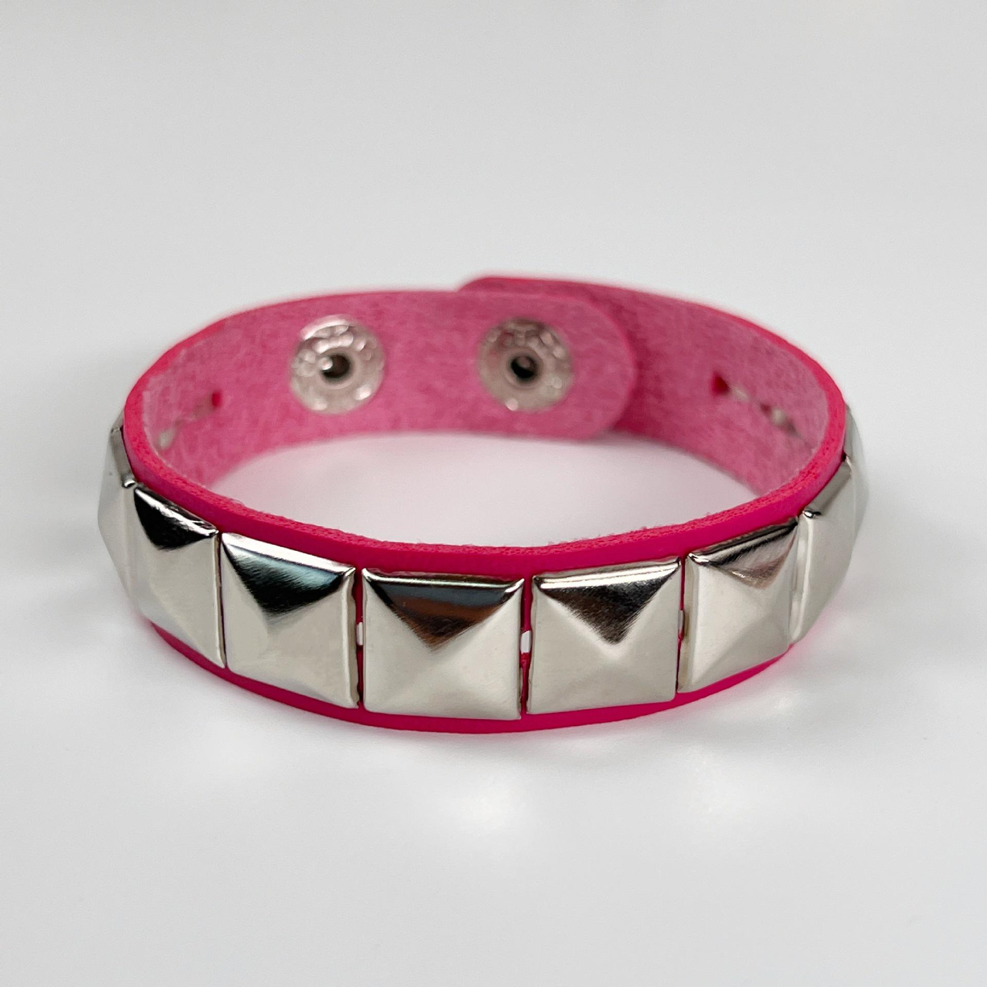 

Європейський та Американський Панк Стиль Нічний Клубний Браслет з Заклепками - Аксесуар Субкультури зі Шкіри PU для Пар