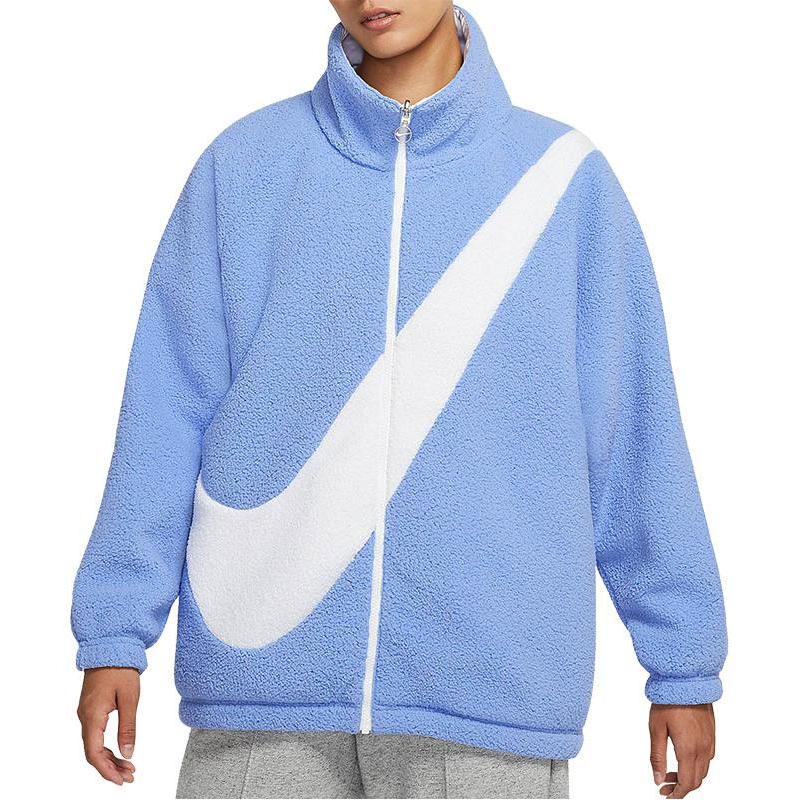 Nike Giacca Sherpa Reversibile con Logo Grande da Donna Blu DC5138-414