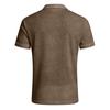 Men's New High-End Nylon Stretch Lapel Zipper Short Sleeve Plaid Casual Sports Golf Shirt