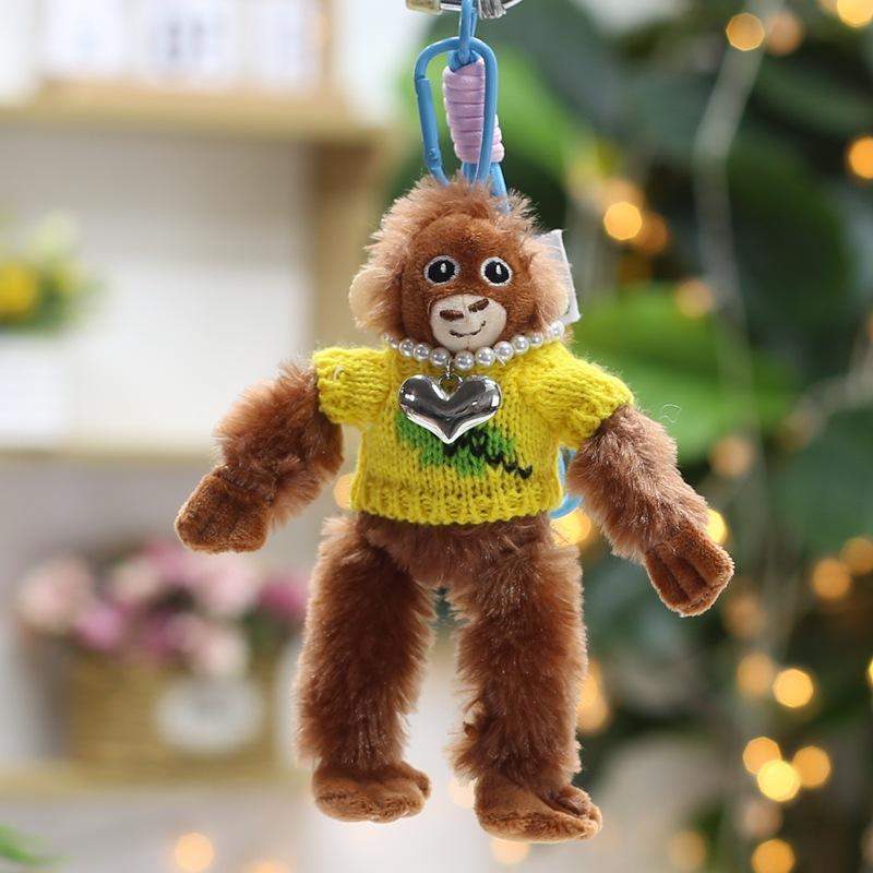 Cute Little Monkey Pendant, Plush Toy Doll, Gorilla Doll Keychain