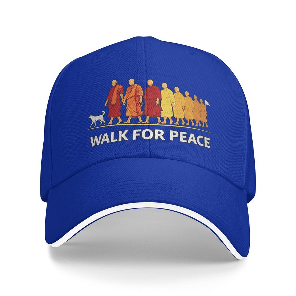 Walk for Peace Monks with Aloka Dog  Caps For Unisex Stylish Baseball Cap  Dad Hat Travel Headewear Adjustable Fit