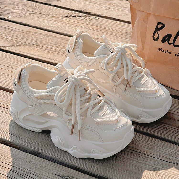 

Fashion Summer Women s Casual Sneakers Breathable Platform Air-cushion Running Shoes Elasticity Wear-resistant Student Trainers 40