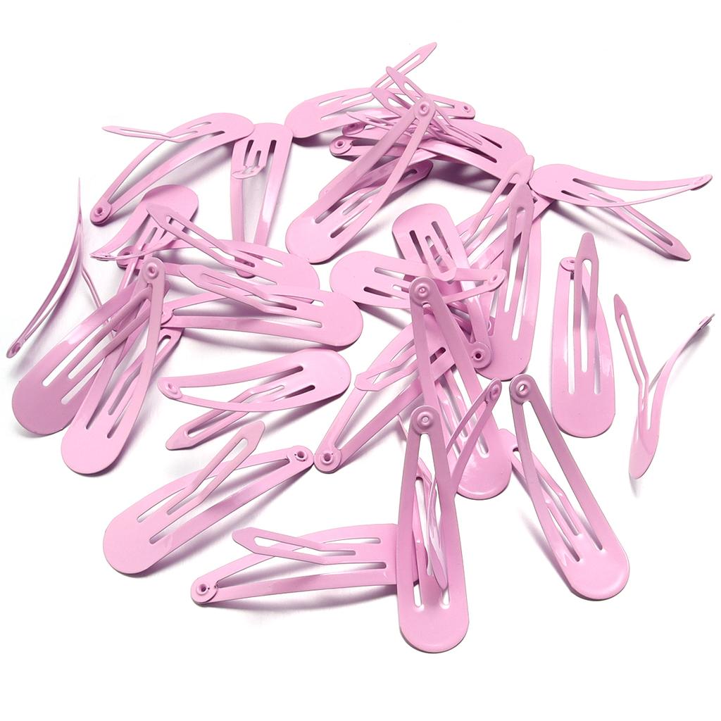 50Pcs Solid Colors BB Hairclips Girls Y2K Cute Small Barrettes Women Simple Metal Snap Clip Headdress Children Hair Accessories