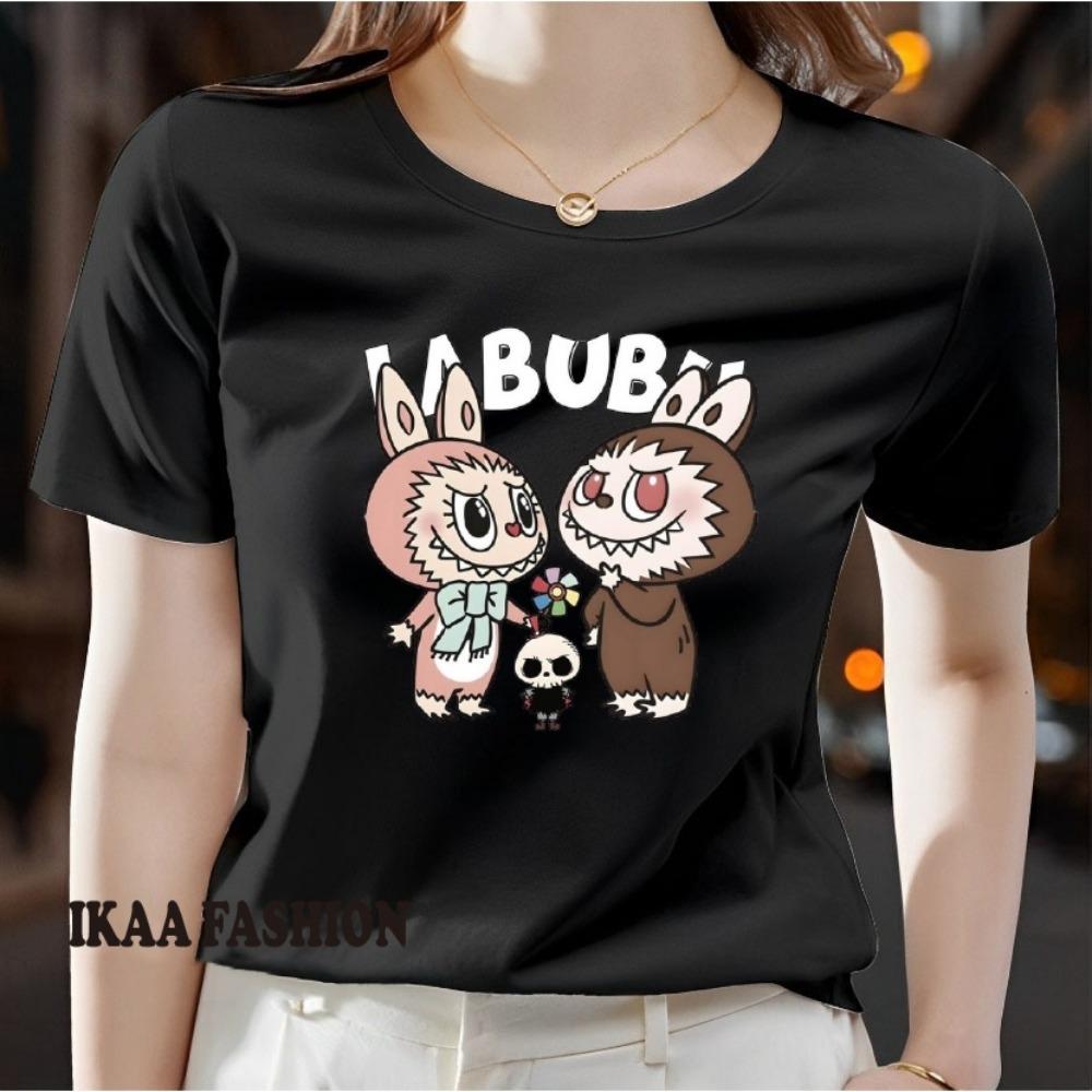 Women's printed T-shirt casual short sleeved T-shirt comfortable round neck, soft and cute T-shirt top