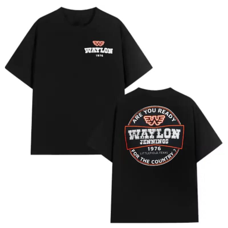 Waylon Jennings Unisex Country Music T-Shirt Gift For Fans Unisex Apparel L