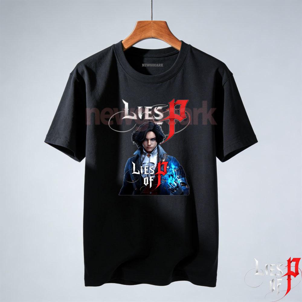 

Lies of P Tshirt Vintage Roles Play Games Graphic T Shirts Women Unisex Fashion Casual Cotton Shortsleev Cartoon Ropa Hombre Tee 4XL