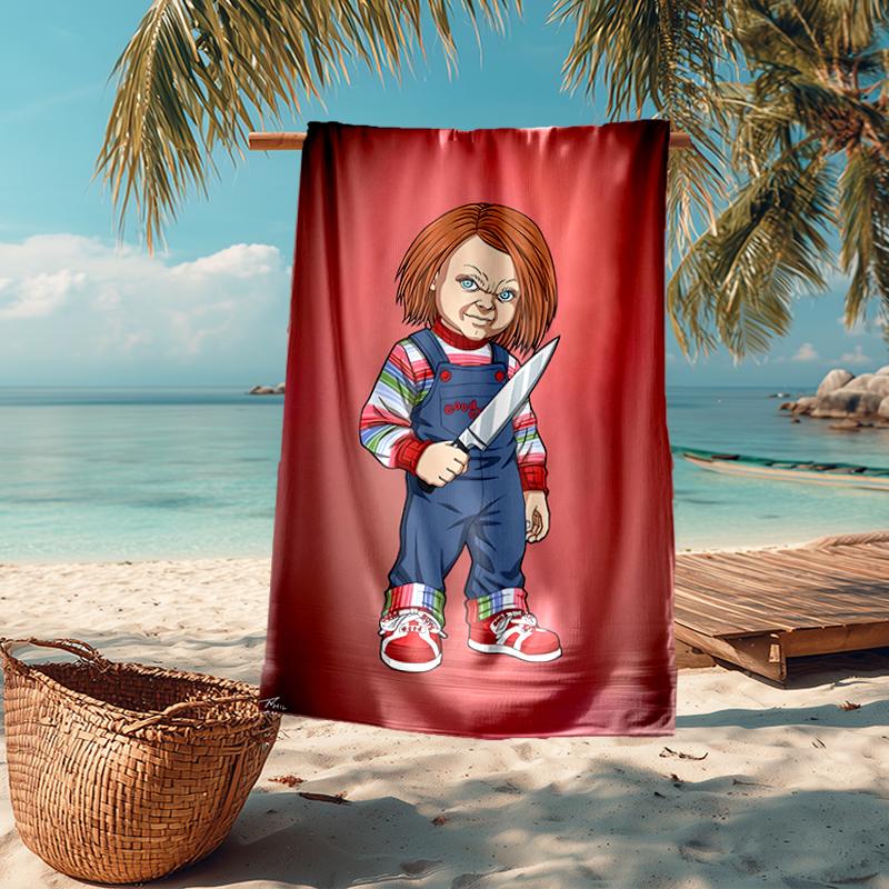 Chucky Fashion Beach Towel: Ideal for Summer Adventures Soft, Absorbent and Quick Drying Suitable for Swimming and Bathing