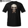 Mini Skeleton Warrior T-Shirt Mens Womens Tees Top | Angry Undead Cartoon | Gothic Chibi Skull Tee