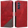 For Samsung Galaxy A35 5G Case Magnetic Clasp Leather Phone Cover Imprinted Geometric Line