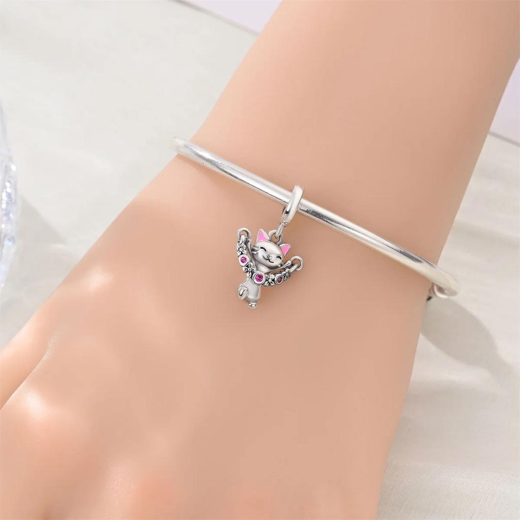 New Original Cute Copper Animal Charms Elephant Cat Capybara Swan Beads For Necklace Diy Bracelet Present Jewellery