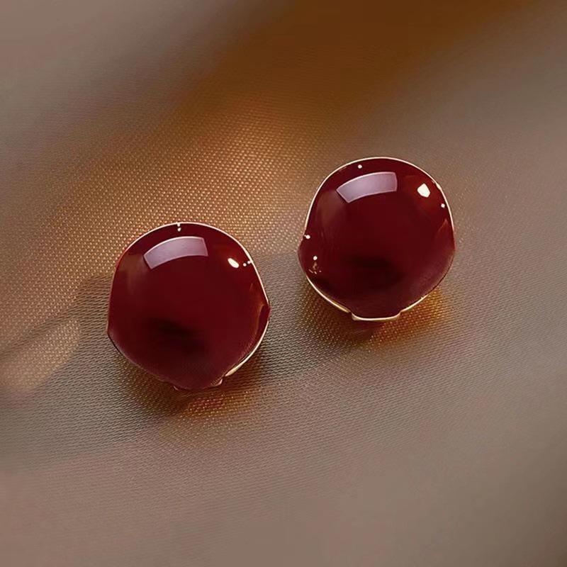 

Серьги-пусеты «Ретро Акация Красная Фасоль» 2023 года для женщин - Уникальный осенне-зимний дизайн