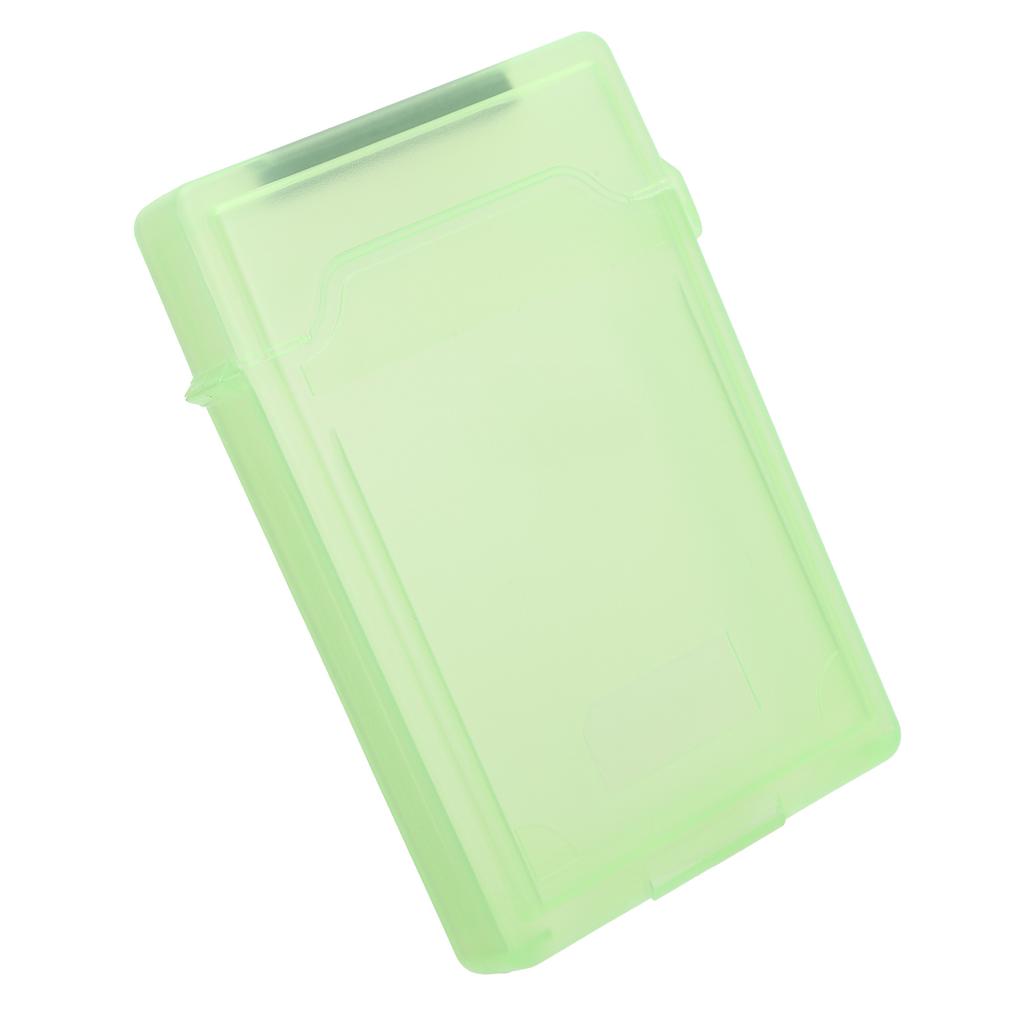 2.5in Hard Disk Storage Box ABS Material HDd SSD Dustproof and AntiStatic Protection Case(Green )
