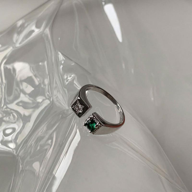 

Sterling S925 Contemporary Silver Fashion Ring With Colorful Gemstone Accents Women For J2250