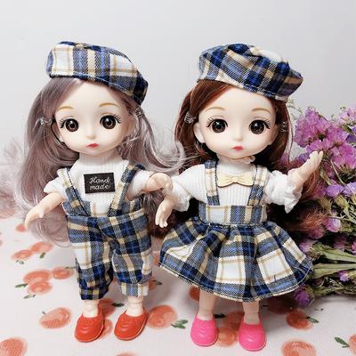 17CM mini pohyblivá 13kloubová panenka Dívčí hračka 3D Big Eyes BJD Princess Kompletní oblečení Kolekce šatů Dětská panenka Dárek
